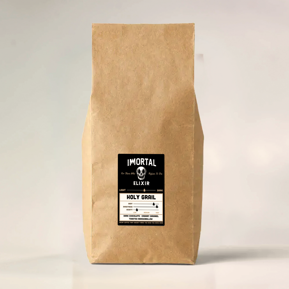 Immortality Elixir Label Holy Grail · The Immortal Blend – Immortal Elixir Coffee